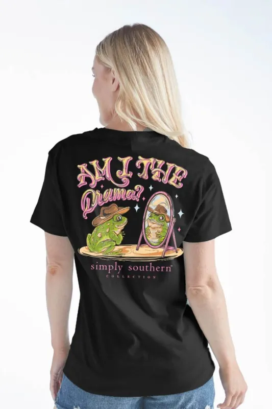 Simply Southern Drama T-shirt for Women in Black | SS-DRAMA-BLACK sold by Glik’s
