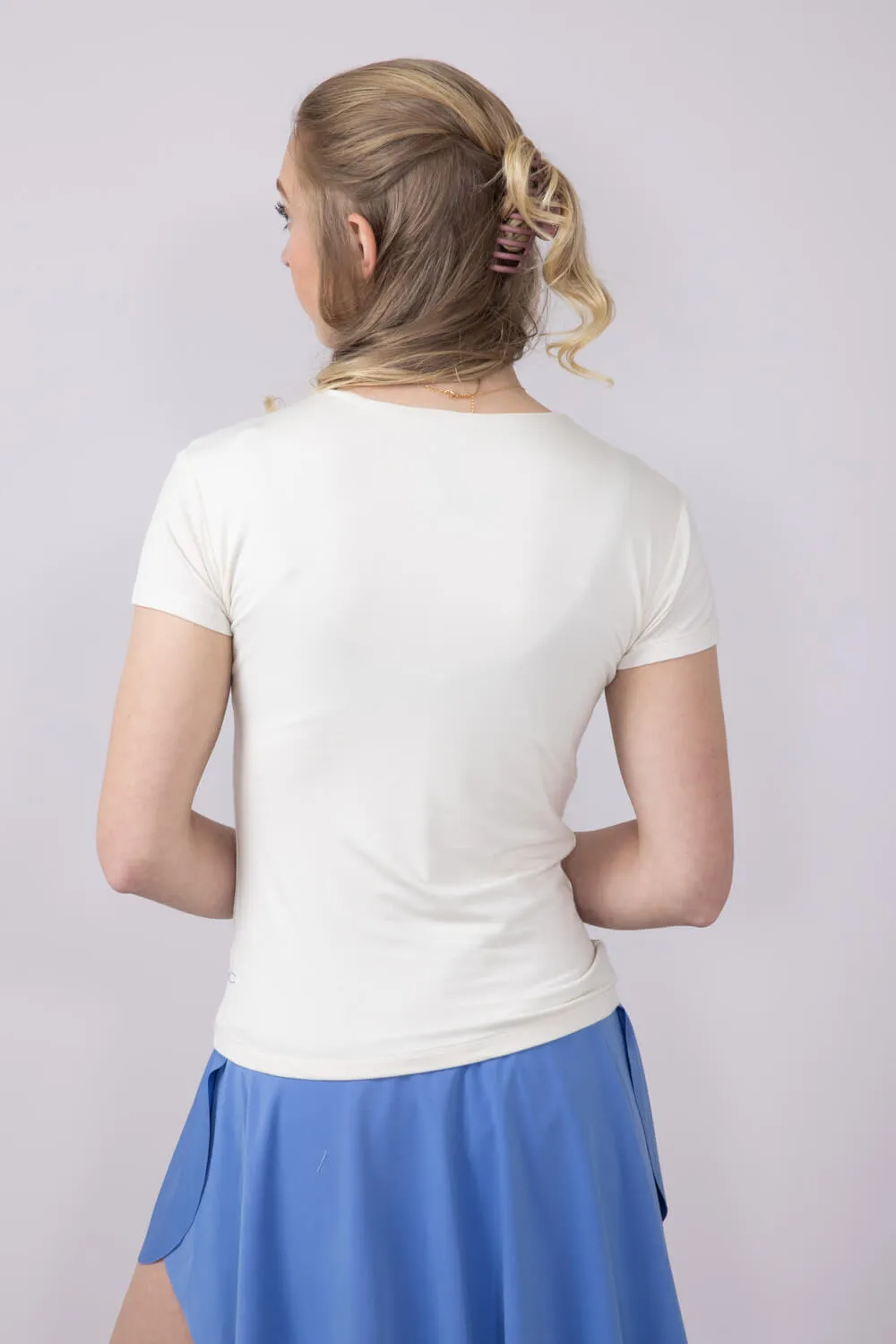 Simply Southern Double Layer T-Shirt for Women in Pearl White | PP-0125-TEE-DBLYR-PEARL sold by Glik’s product image thumbnail 2