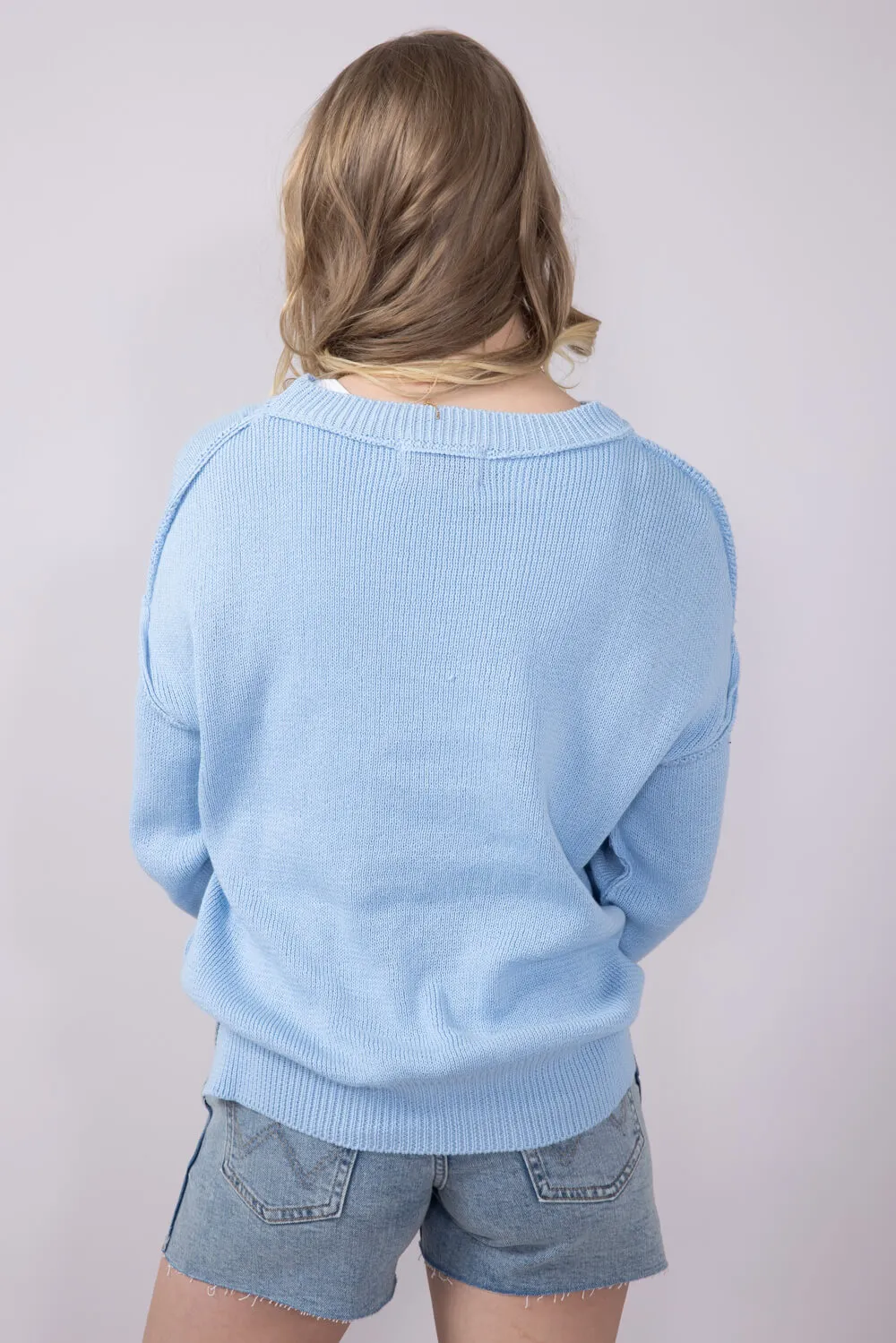 Simply Southern USA Sweater for Women in Light Blue | PP-0125-SWTR-USA-SURF sold by Glik’s product image thumbnail 2