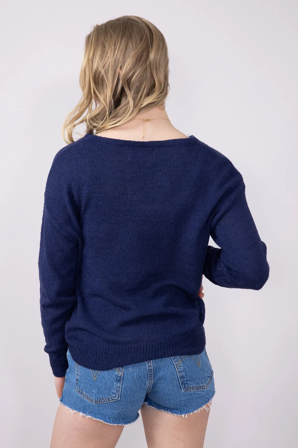 Simply Southern Flower Sunset Sweater for Women in Navy | PP-0125-SWTR-SUNSET-FLOWER sold by Glik’s product image thumbnail 2