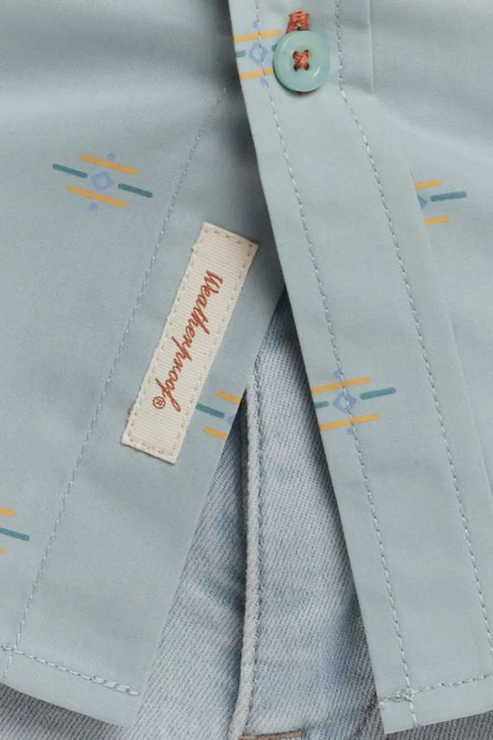 Weatherproof Vintage Cotton Poplin Button Up Shirt for Men in Teal Mist | S2584244GK-TEAL MIST sold by Glik’s product image thumbnail 5