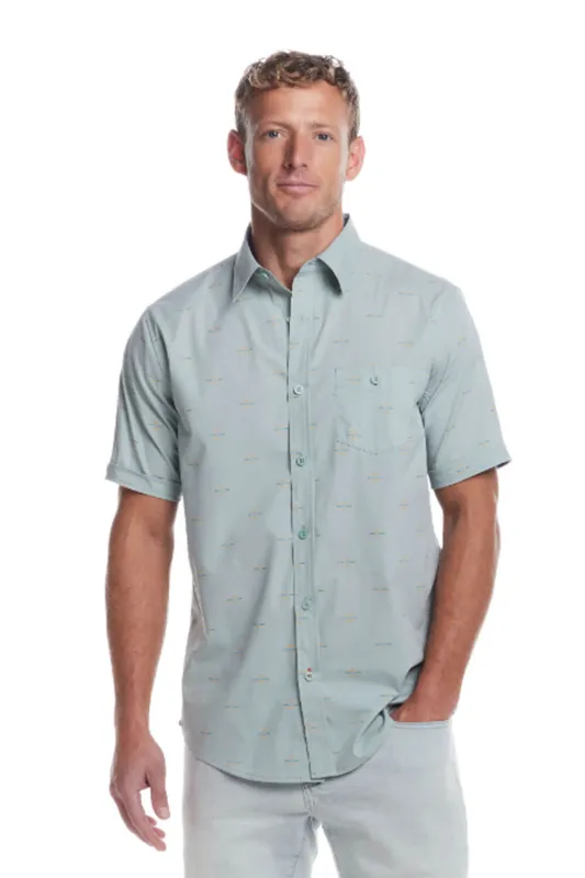 Weatherproof Vintage Cotton Poplin Button Up Shirt for Men in Teal Mist | S2584244GK-TEAL MIST sold by Glik’s