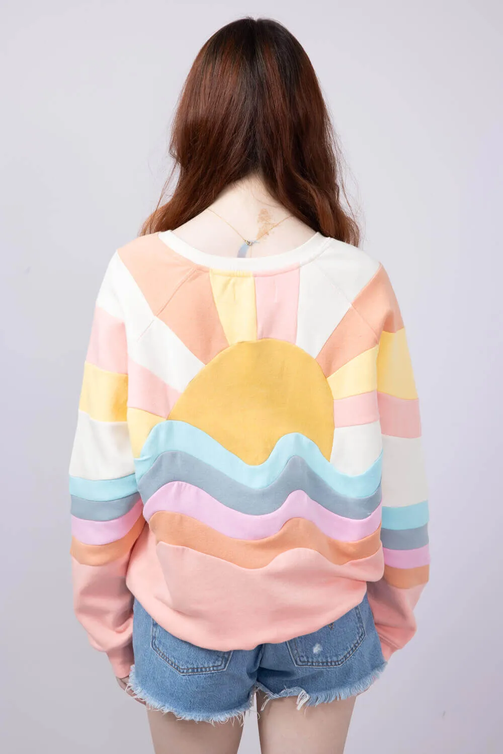 Simply Southern Patched Sun Sweatshirt for Women in Multi | PP-0125-CRW-PATCH-SUN sold by Glik’s product image thumbnail 3