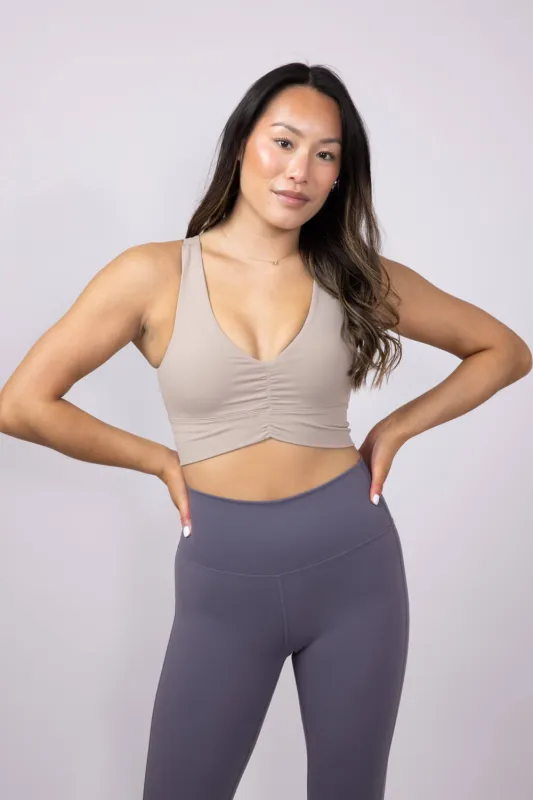 Ruched Racerback Bra for Women in Taupe | MAYA-Y61-TAUPE sold by Glik’s