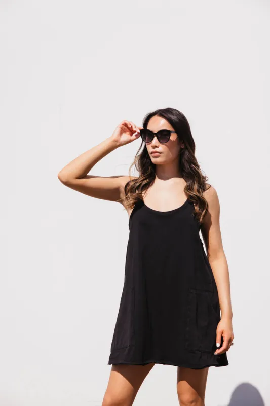 Knit Mini Romper Dress for Women in Black | ND31251-BLACK sold by Glik’s