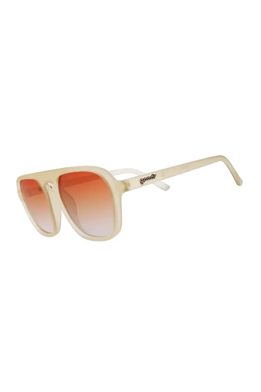 goodr Impromptu Disco Nap Sunglasses in Beige | G00435-RTG-OGO2-GR sold by Glik’s