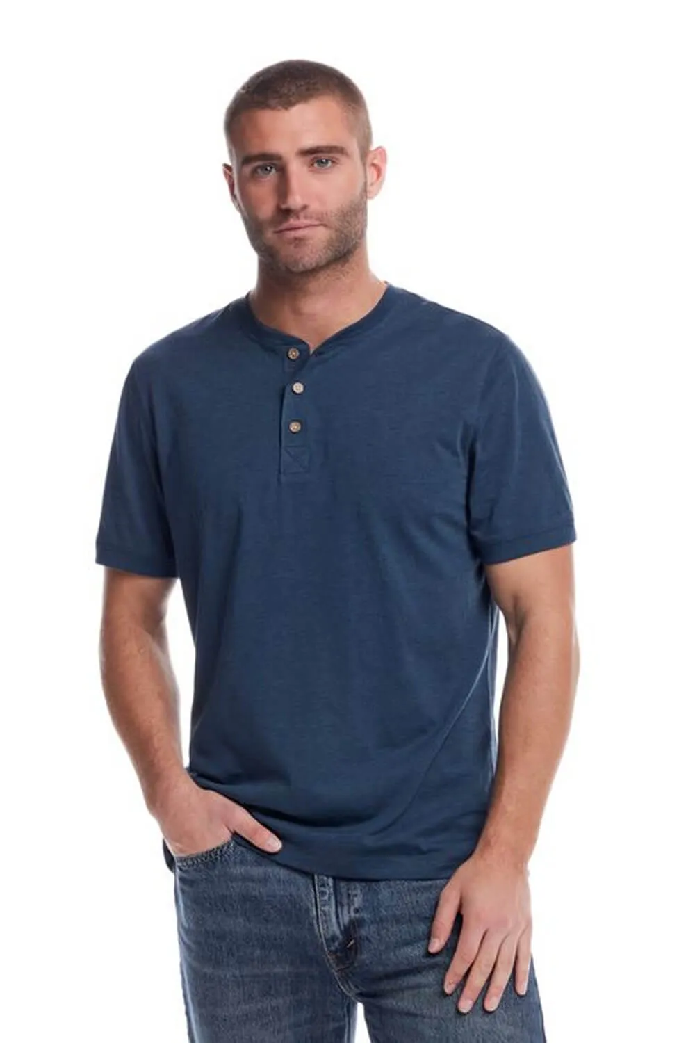 Weatherproof Vintage Jersey Henley Shirt for Men in Deep Cobalt | S253659GK-DEEP COBALT sold by Glik’s
