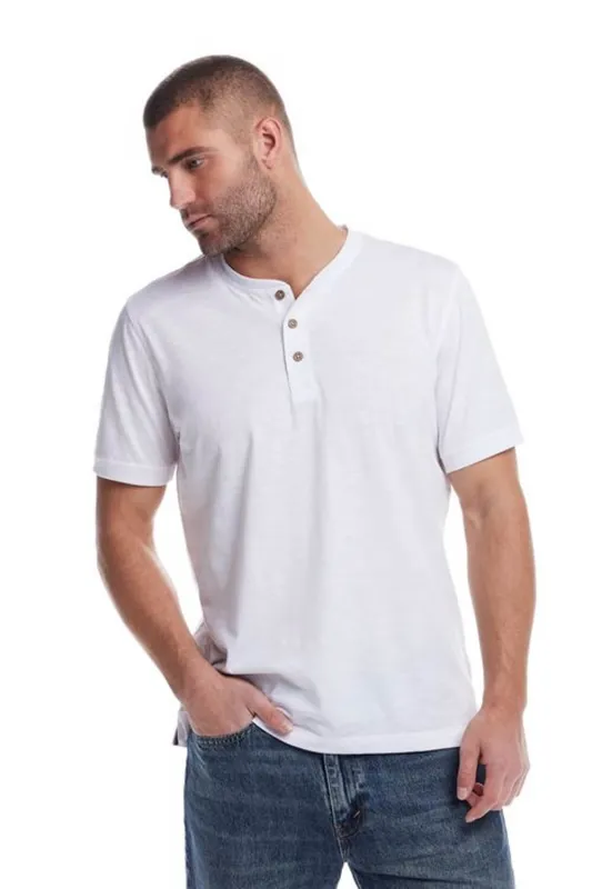 Weatherproof Vintage Jersey Henley Shirt for Men in White | S253659GK-BRIGHT WHITE sold by Glik’s