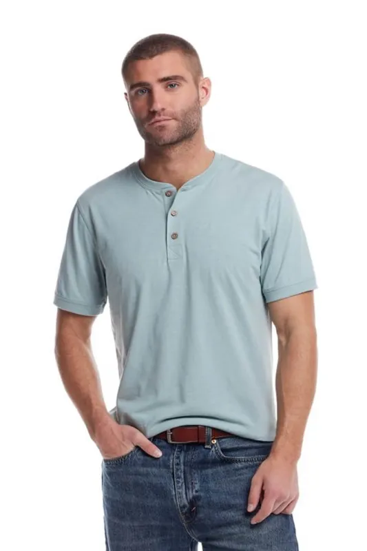 Weatherproof Vintage Jersey Henley Shirt for Men in Sea Spray Heather | S253659GK-SEA MIST HEATHER sold by Glik’s