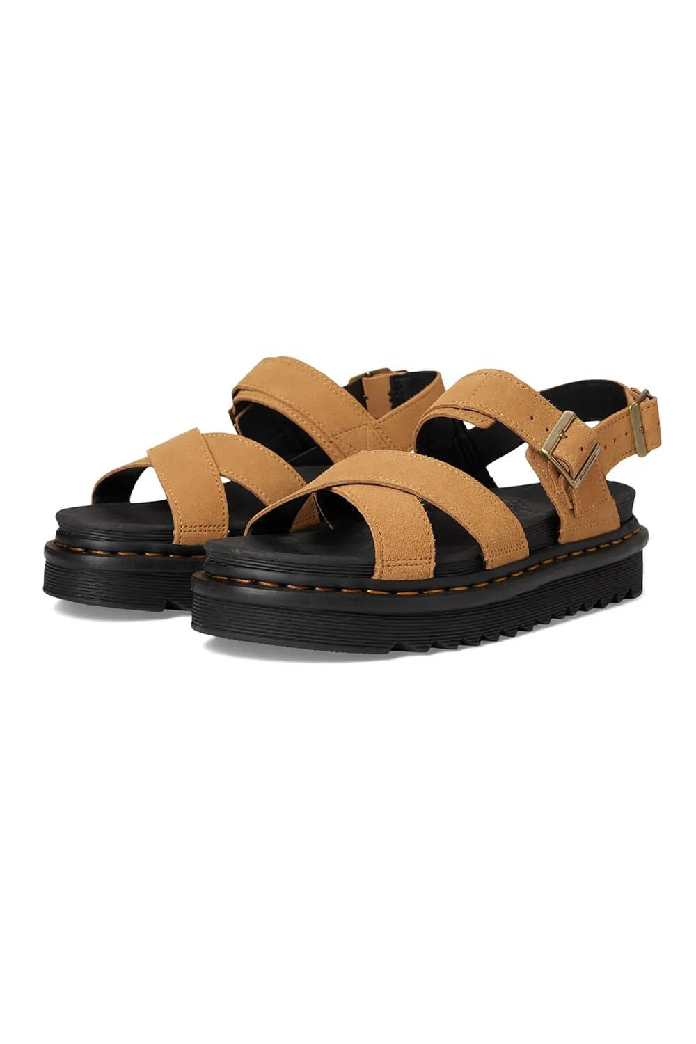 Dr. Martens Suede Voss II Sandals for Women in Tan | 40930200 sold by Glik’s