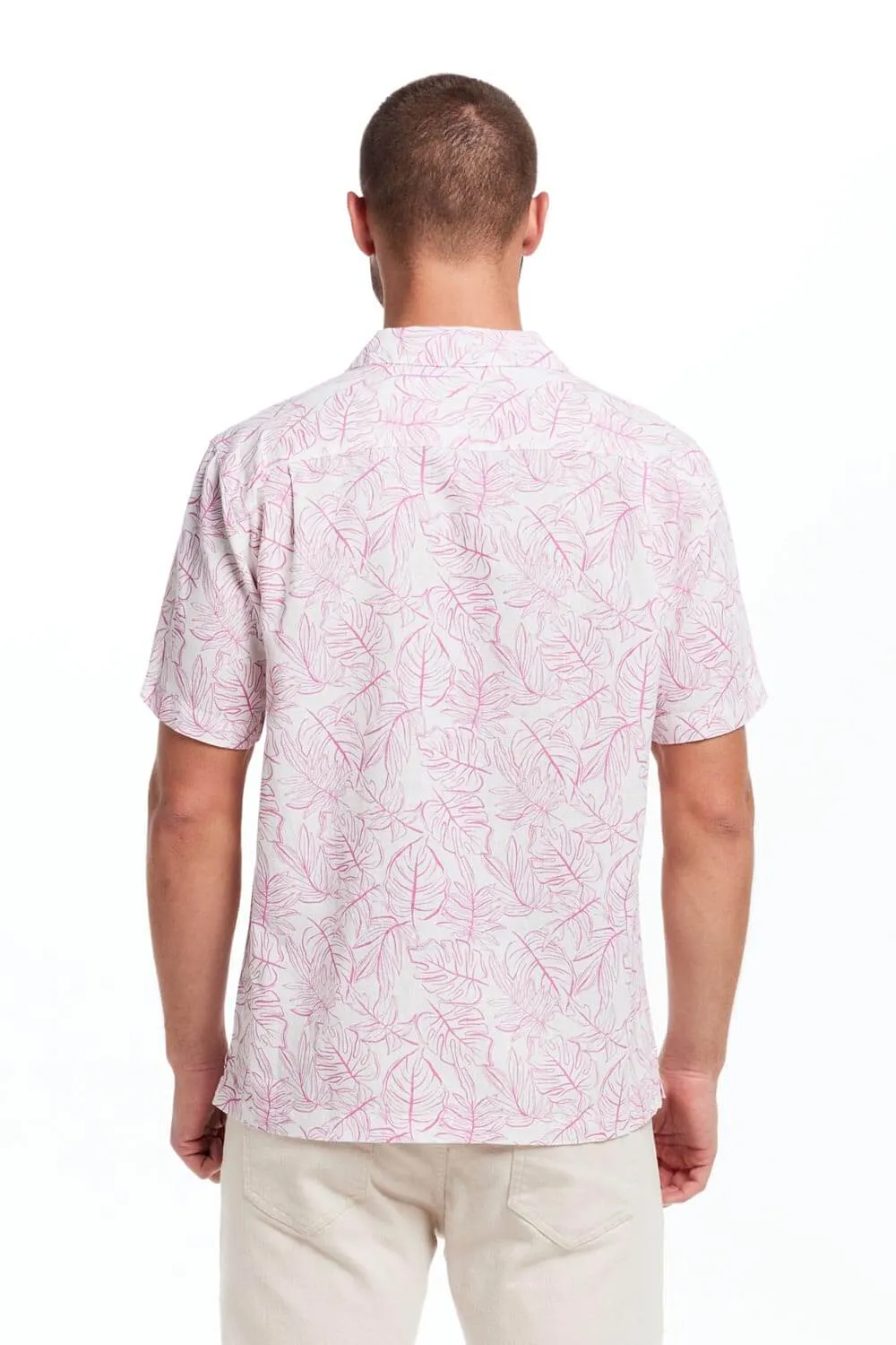 Weatherproof Vintage Washable Linen Button Up Shirt for Men in Wild Rose | S2584470GK-WILD ROSE sold by Glik’s product image thumbnail 2