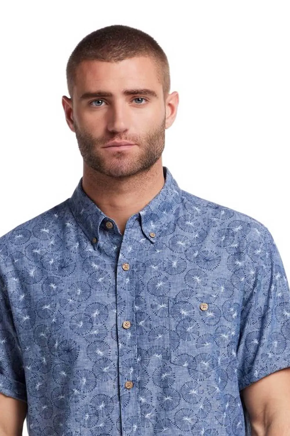 Weatherproof Vintage Washable Linen Button Down Shirt for Men in Ocean Blue | S2584299GK-OCEAN BLUE sold by Glik’s product image thumbnail 3
