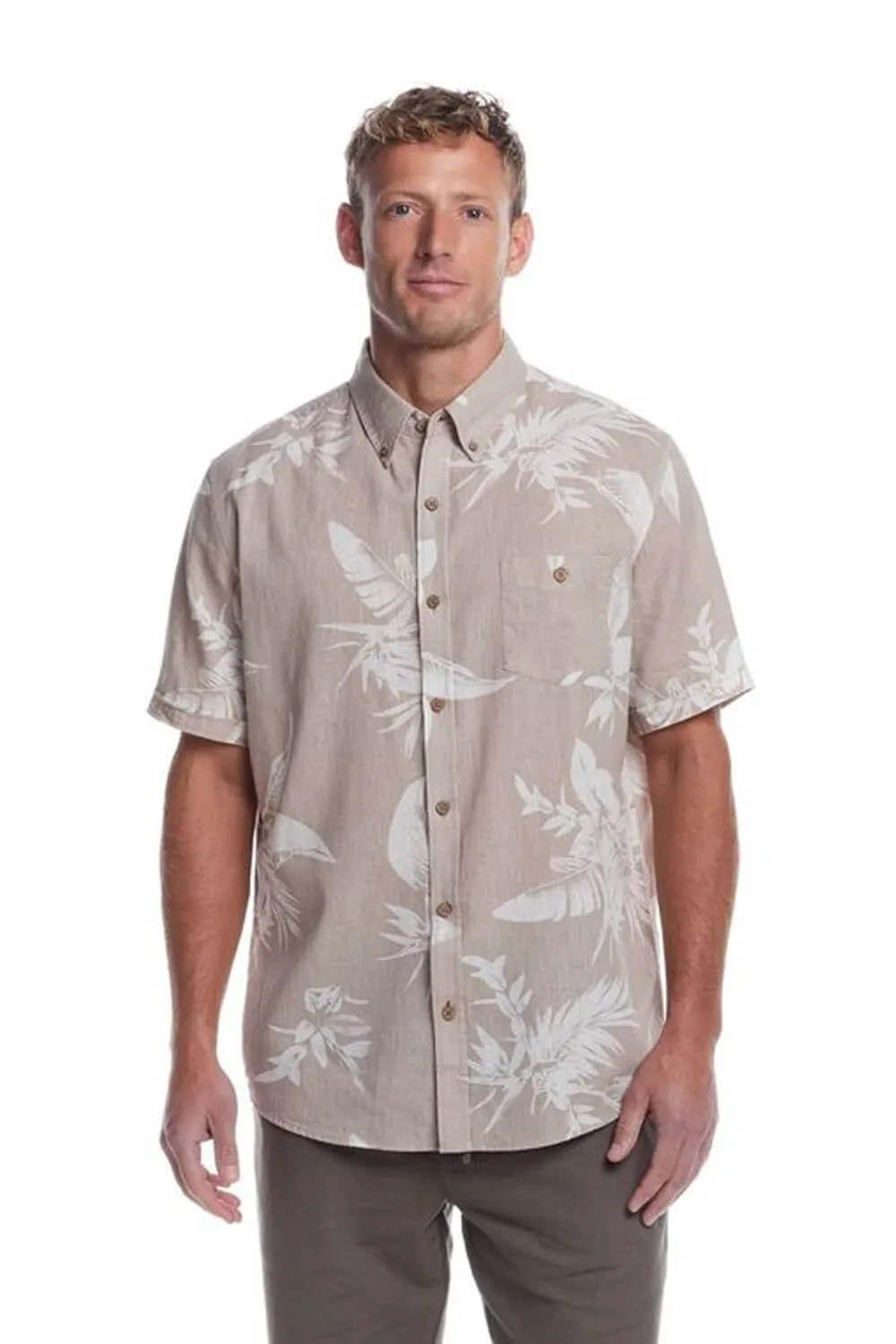 Weatherproof Vintage Washable Linen Button Down Shirt for Men in Almond Milk | S2584299GK-ALMOND MILK sold by Glik’s