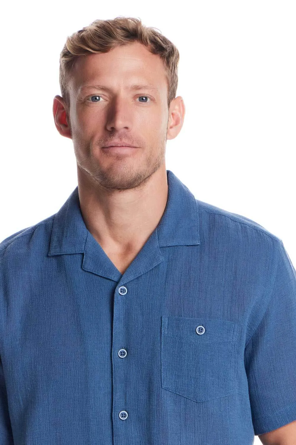 Weatherproof Vintage Air-Tex Weave Button Up Shirt for Men in Blue Ashes | S2584499GK-BLUE ASHES sold by Glik’s product image thumbnail 4