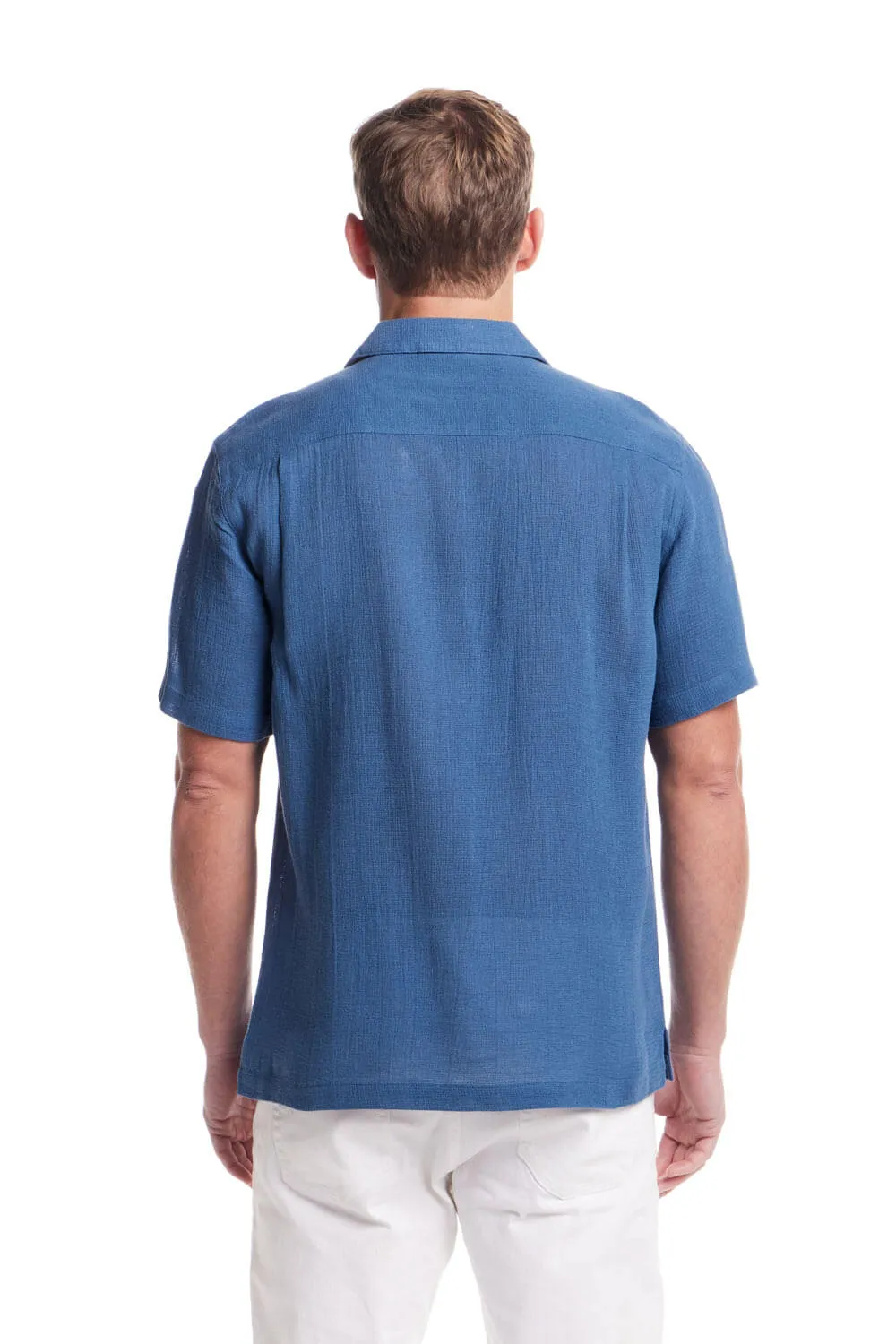 Weatherproof Vintage Air-Tex Weave Button Up Shirt for Men in Blue Ashes | S2584499GK-BLUE ASHES sold by Glik’s product image thumbnail 2