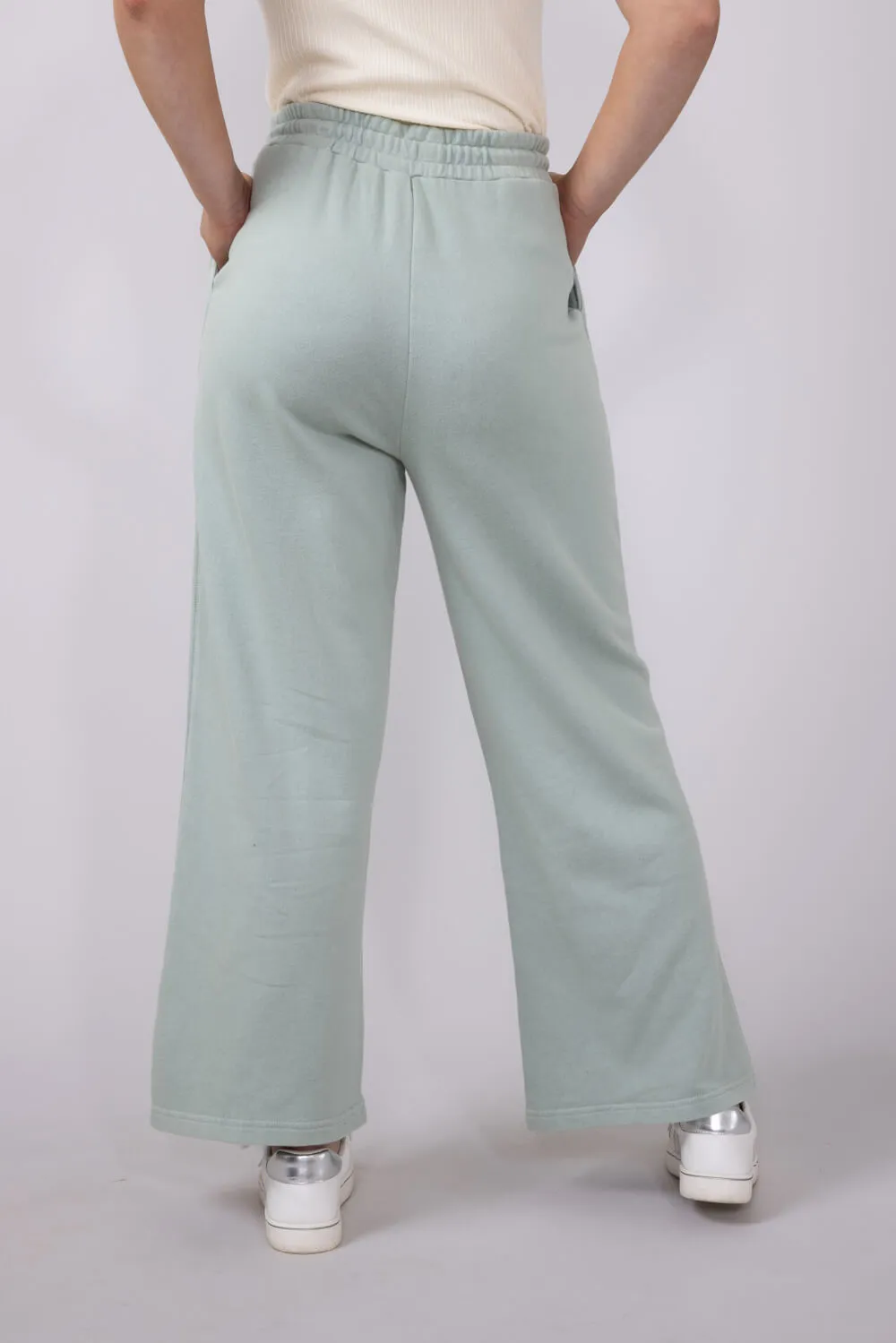 Wide Leg Lounge Pants for Women in Sage | DZ25A428-SAGEGREEN sold by Glik’s product image thumbnail 2