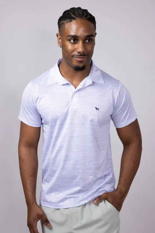 Simply Southern Stripe Polo Shirt for Men in Purple | 0125-MN-POLO-PTTN-BLUSTRP sold by Glik’s