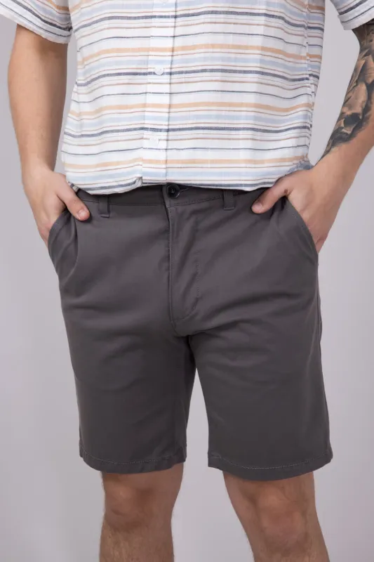 Union Comfort Chino 9” Shorts for Men in Grey | H18RFWT-GREYGOOSE sold by Glik’s
