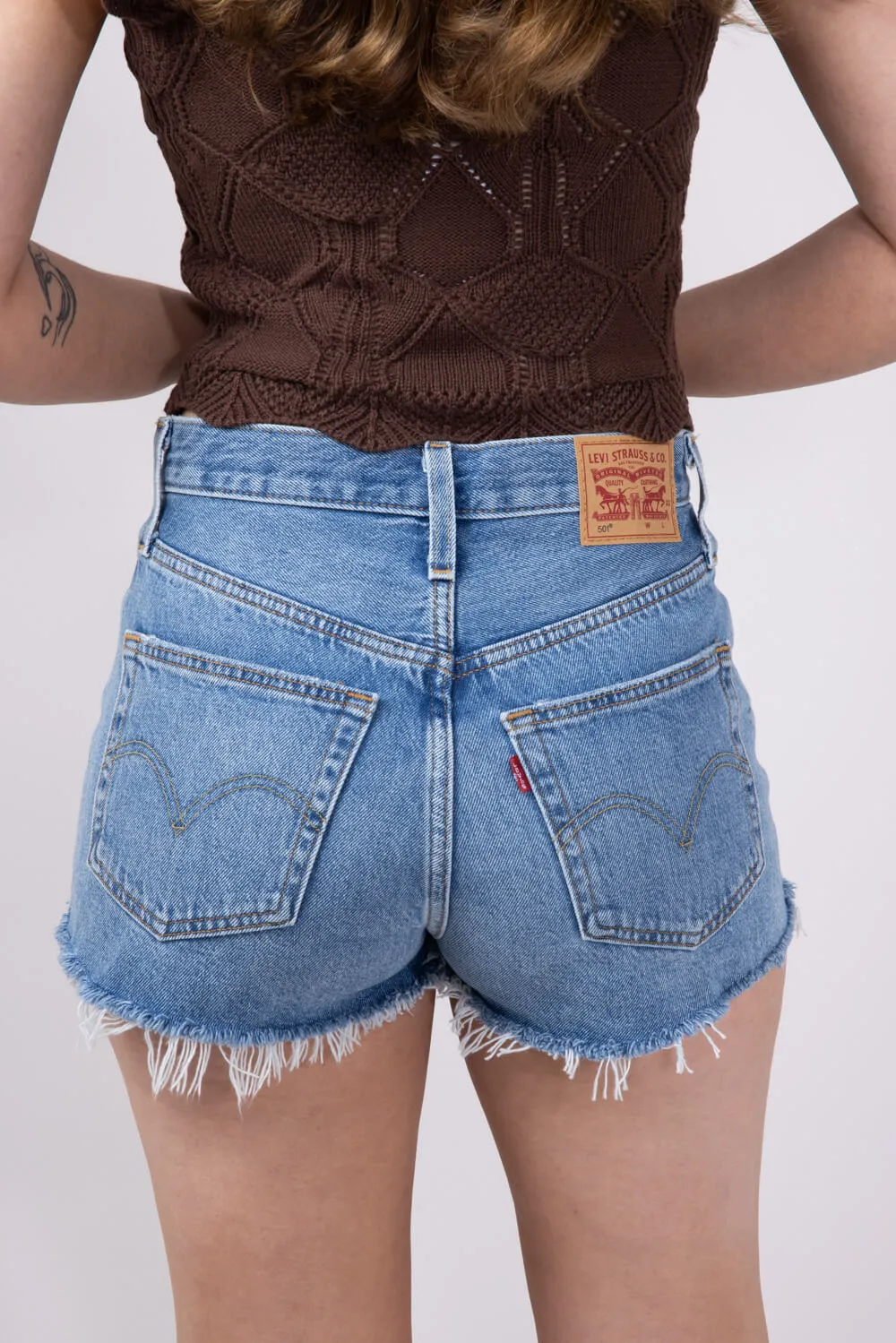 Levi’s 501 Original Blow Big Horns Denim Shorts for Women | 56327-0459 sold by Glik’s product image thumbnail 2