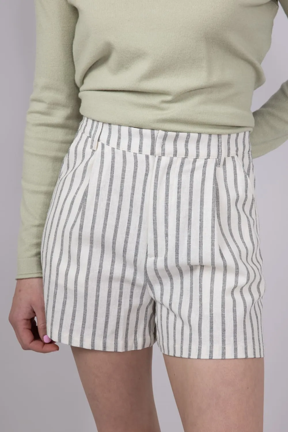 Stripe Lined Bermuda Shorts for Women in Natural | 6996PS-NATURAL sold by Glik’s