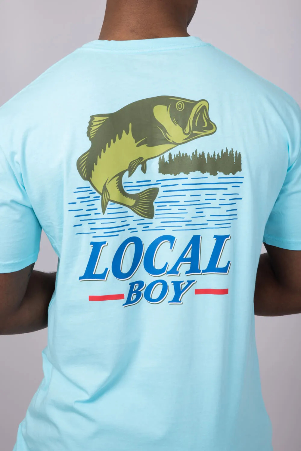 Local Boy Bad Bass T-Shirt for Men in Aqua | L1000334-AQUA sold by Glik’s product image thumbnail 3