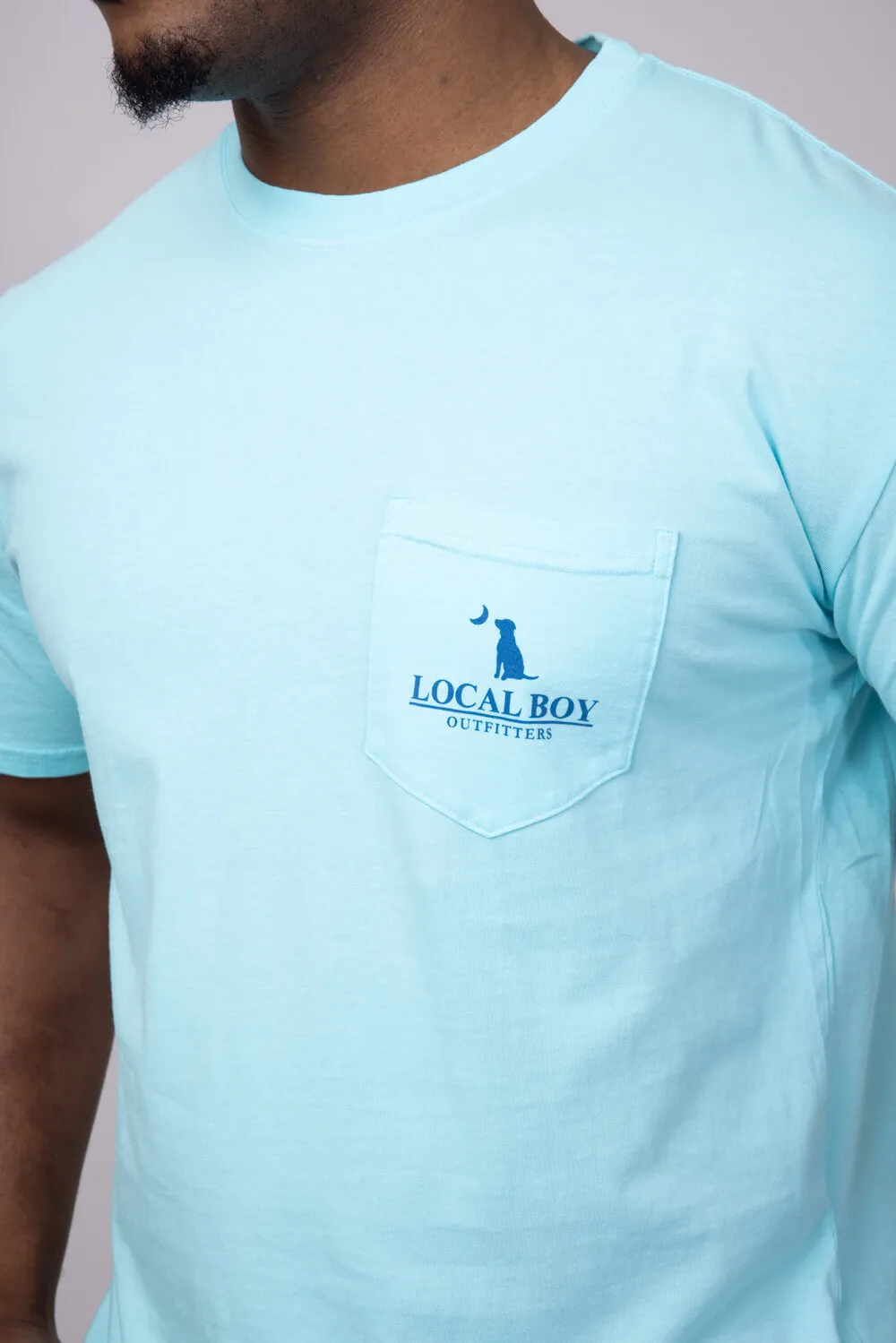 Local Boy Bad Bass T-Shirt for Men in Aqua | L1000334-AQUA sold by Glik’s product image thumbnail 4