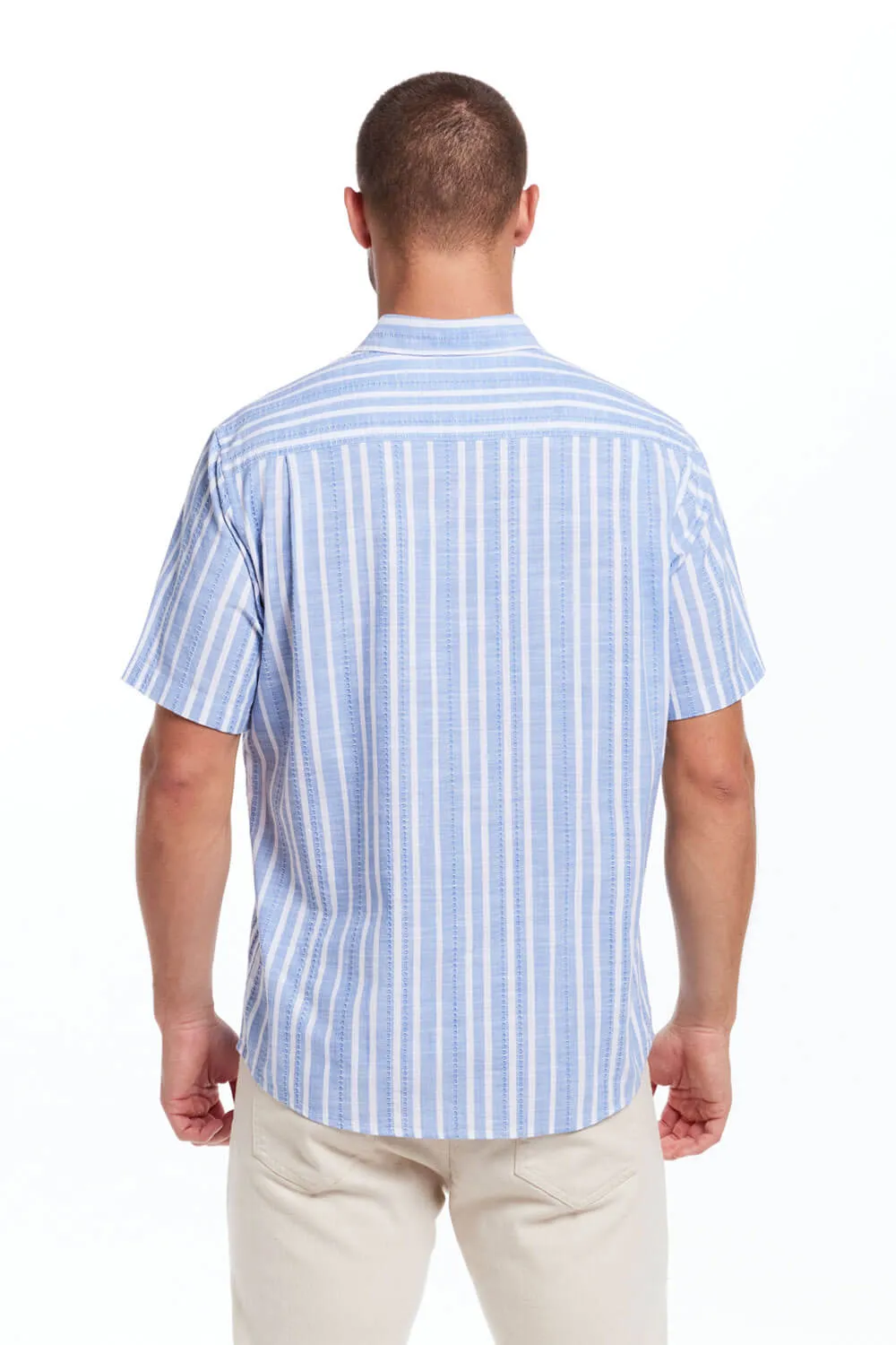 Weatherproof Vintage Dobby Button Up Shirt for Men in Vista Blue | S2584462GK-VISTABLUE sold by Glik’s product image thumbnail 2