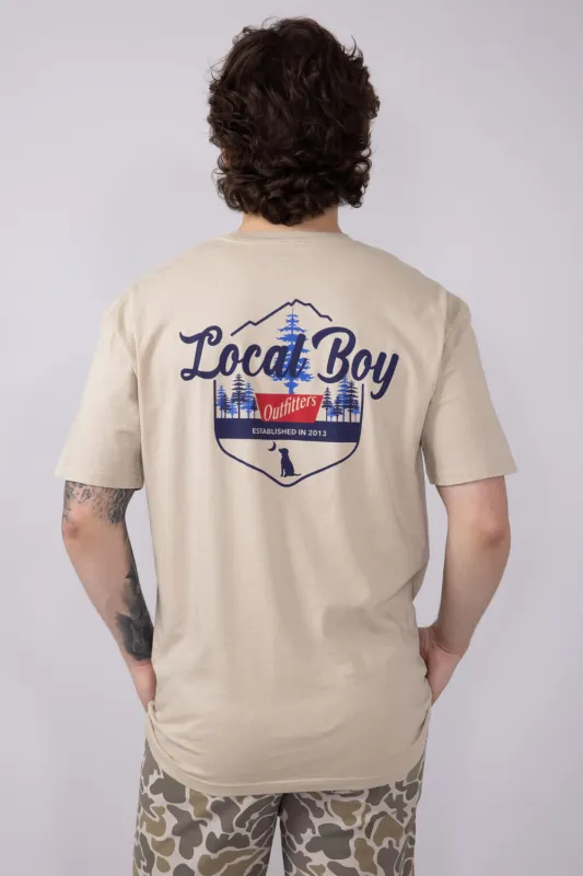 Local Boy Banquet T-Shirt for Men in Latte | L1000351-LATTE sold by Glik’s
