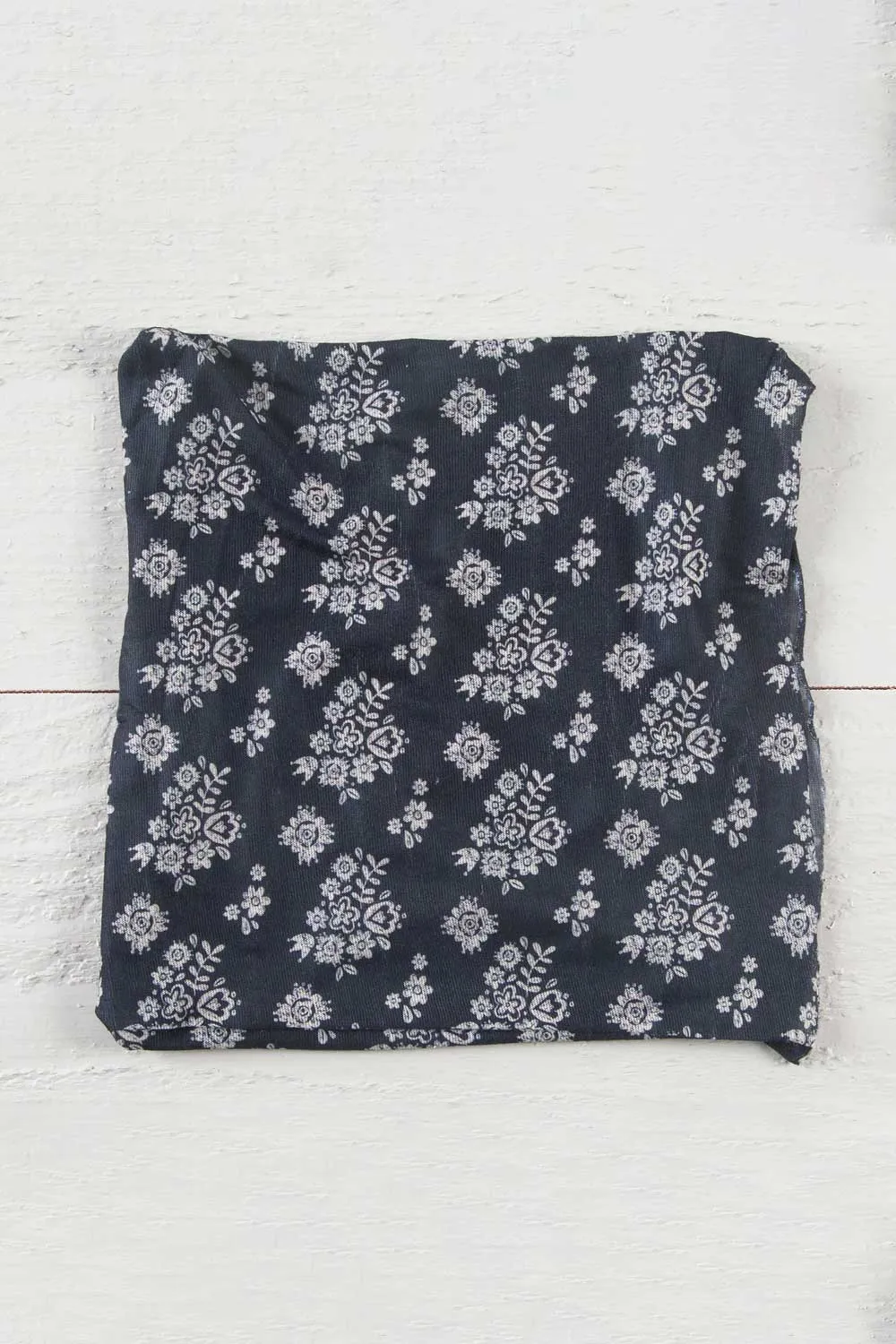 Natural Life Half Boho Bandeau Headband in Black Cream Floral | BBW038 sold by Glik’s product image thumbnail 2