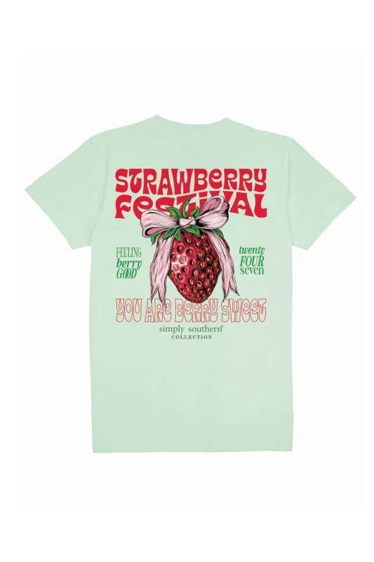 Simply Southern Plus Size Strawberry T-Shirt for Women in Mint | EXT-SS-STRAWBERRY-MINT sold by Glik’s