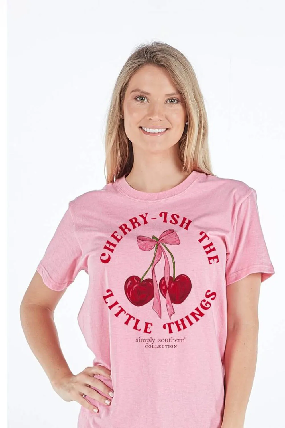 Simply Southern Cherry-Ish T-Shirt for Women in Pink | SS-CHERRYISH-WSHPNK sold by Glik’s