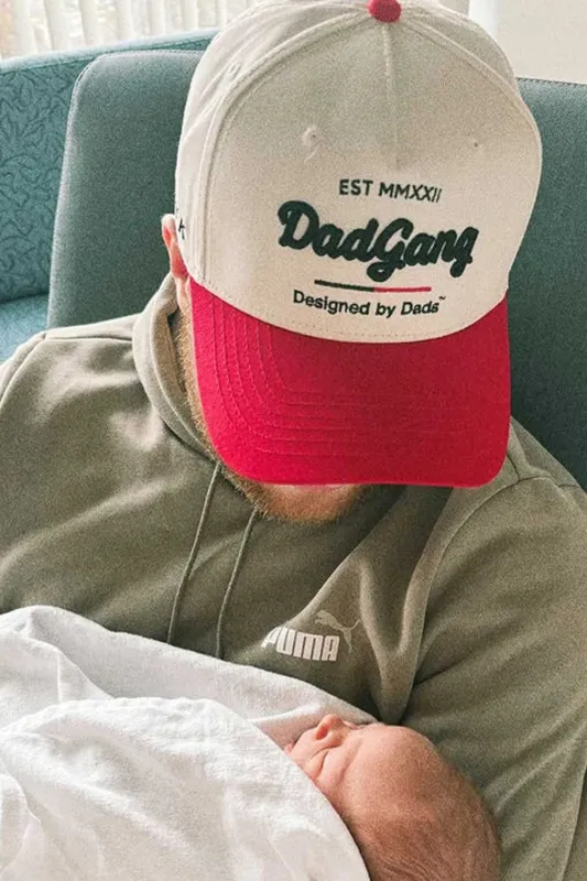 Dad Gang Horsepower Hat for Men in Red | DGHP1-WHITE/RED sold by Glik’s