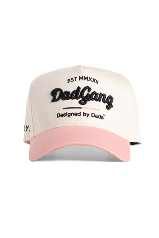 Dad Gang Horsepower Hat for Men in Pink | HPPINK-WHT/PINK sold by Glik’s