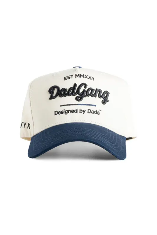 Dad Gang Horsepower Hat for Men in Cream Navy | DGHPNAVY sold by Glik’s