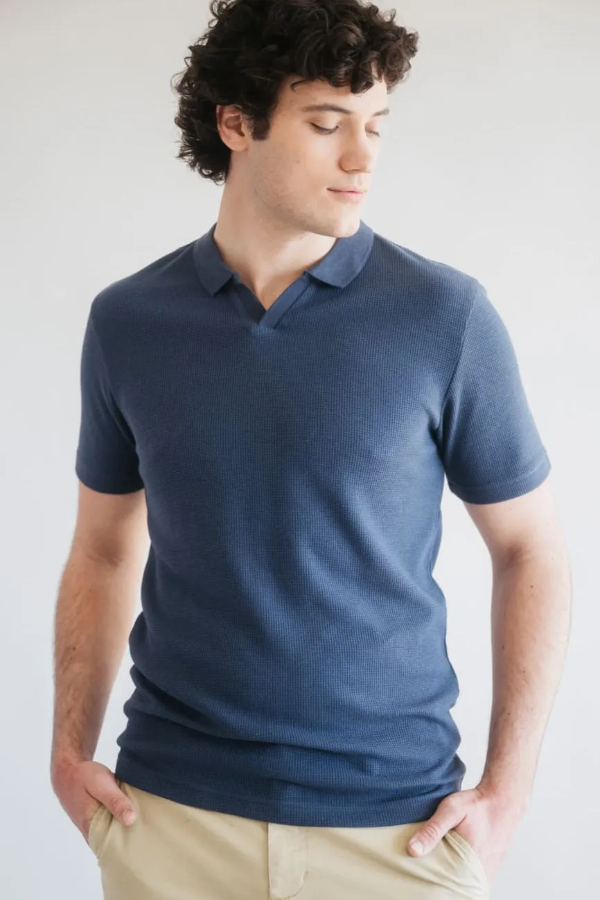 PX Johnny Collar Polo Shirt for Men in Navy | 6PP7013M-NAVY sold by Glik’s