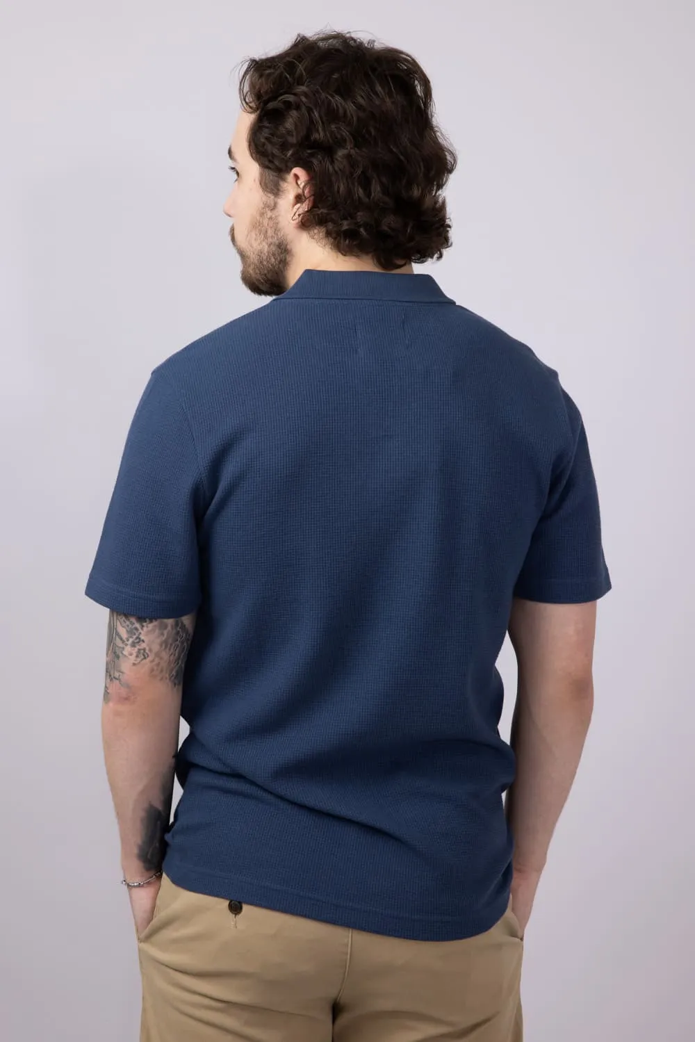PX Johnny Collar Polo Shirt for Men in Navy | 6PP7013M-NAVY sold by Glik’s product image thumbnail 3
