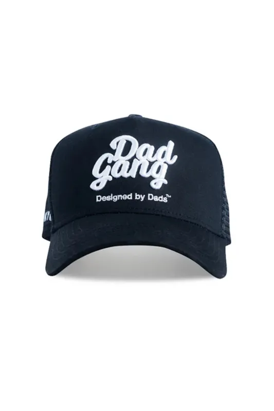 Dad Gang Trucker Hat for Men in Black | DGDBDTRUCK-NVY sold by Glik’s