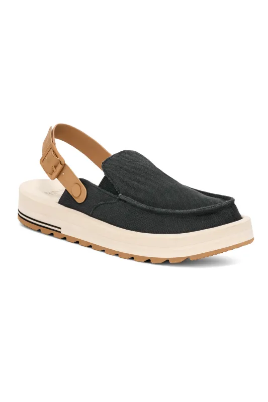 Sanuk Donna Mesa Mules for Women in Black | 1169130-BLK sold by Glik’s