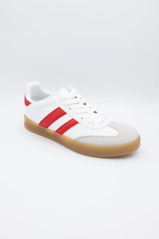 Deer Sneakers for Women in Red/White | FL-DEER-09-WHITE/RED sold by Glik’s