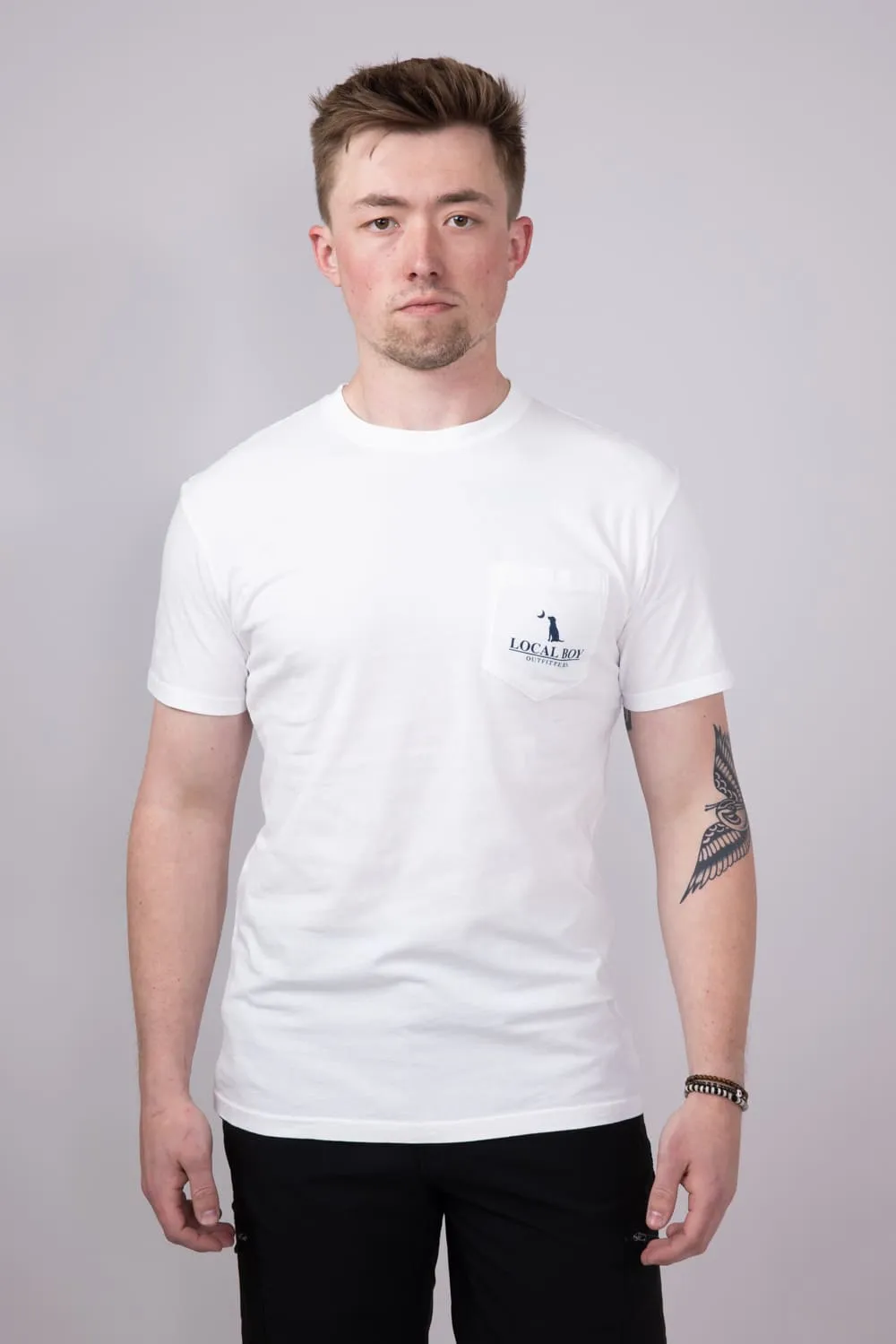 Local Boy Busch T-Shirt for Men in White | L1000531-WHITE sold by Glik’s product image thumbnail 2