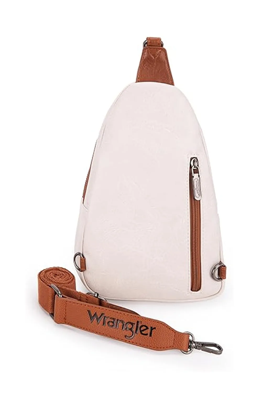 Wrangler Dual Zippered Crossbody Sling Bag for Women in Beige | WG87-227-BG sold by Glik’s product image thumbnail 4