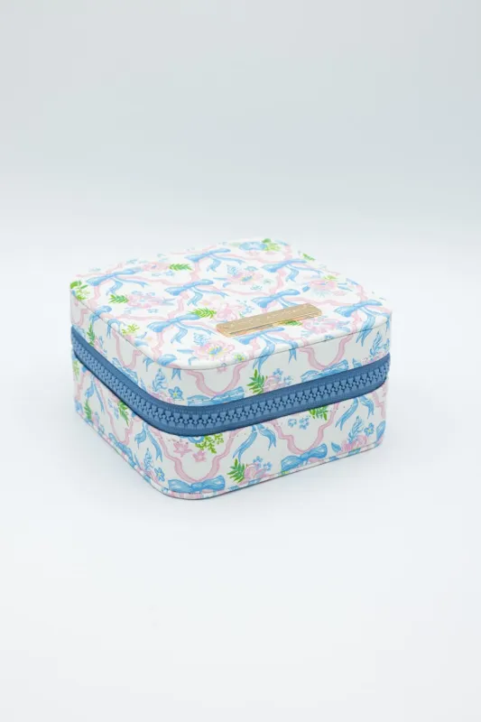 Simply Southern Jewelry Box Case in Blue Ribbon | 0125-BAG-JWLCASE-RBBN sold by Glik’s