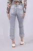Mica Mid Rise Cuffed Straight Jeans for Women in Grey | MDP-T3385 sold by Glik’s