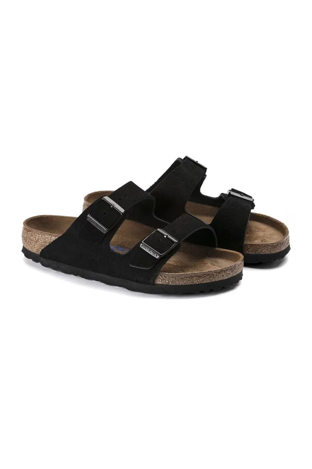 Birkenstock Arizona Soft Footbed Suede Leather Sandals for Men in Black | 951321 sold by Glik’s