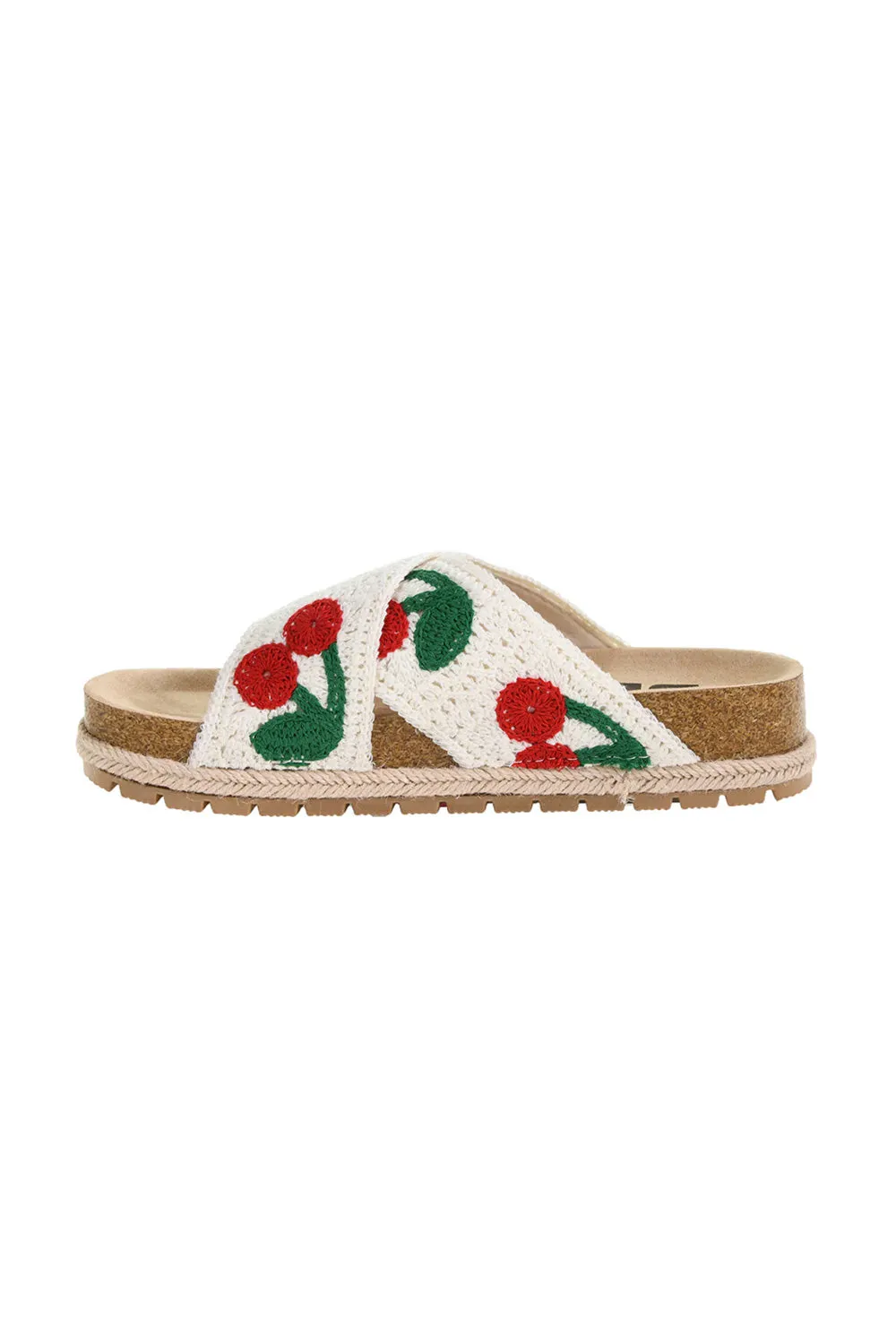 Dirty Laundry Tacoma Cherry Crochet Platform Sandals for Women in Red | TOWW-015 RED sold by Glik’s product image thumbnail 5