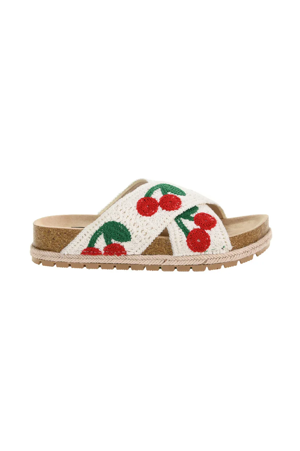 Dirty Laundry Tacoma Cherry Crochet Platform Sandals for Women in Red | TOWW-015 RED sold by Glik’s product image thumbnail 2