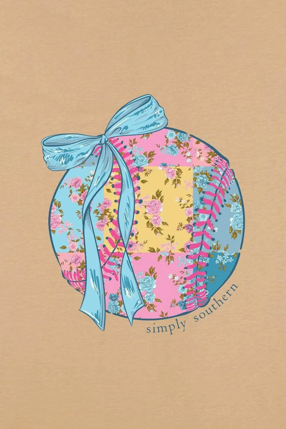 Simply Southern Plus Size Patched Baseball T-Shirt for Women in Khaki | EXT-SS-PATCHBALL-KHAKI sold by Glik’s product image thumbnail 3