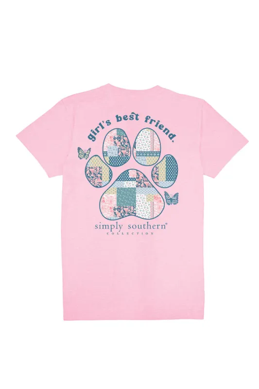 Simply Southern Youth Best Friend T-Shirt for Girls in Pink | YTH-SS-BF-FNCYCNDY sold by Glik’s