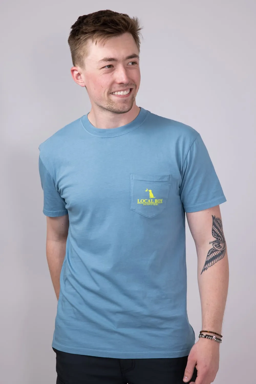 Local Boy Cinco De Drinko T-Shirt for Men in Blue | L1000540-SLATE sold by Glik’s product image thumbnail 2