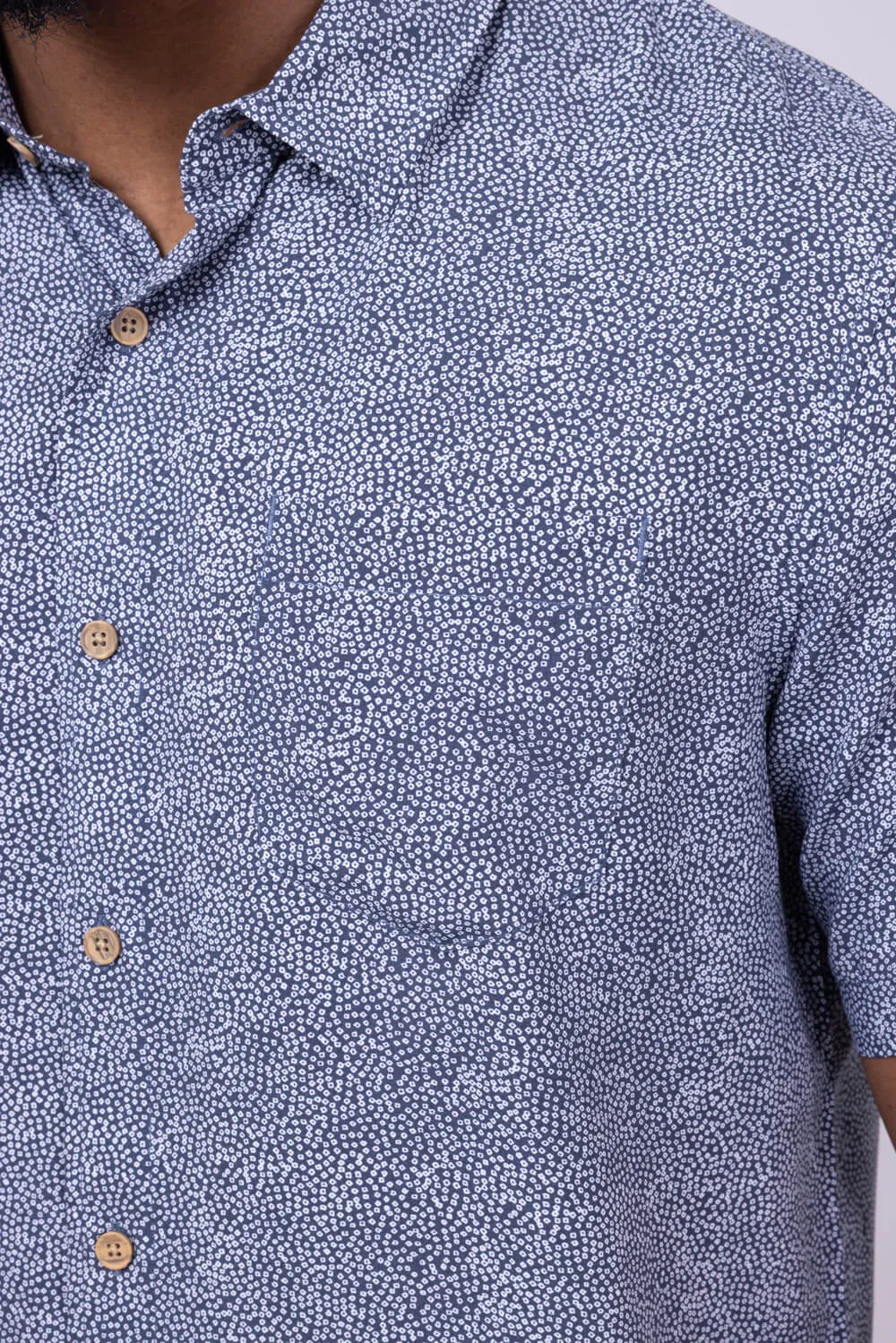 Union Venice Printed Rayon Button Up Shirt for Men in Navy | H13189U-TRUENAVY sold by Glik’s product image thumbnail 3